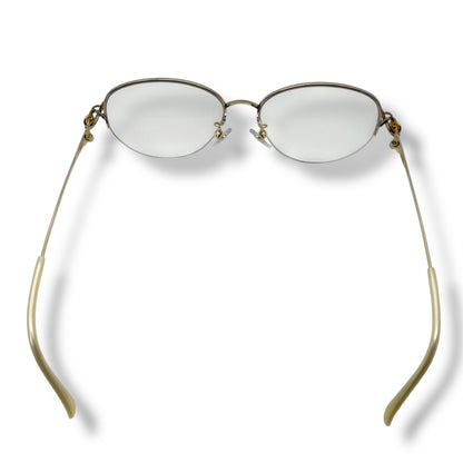 【161】美品！HOYA ホーヤ　保谷　メガネ　ゴールド系