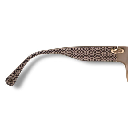 【203】美品！コーチ　サングラス　ブラック系　シグネイチャー　フラワー