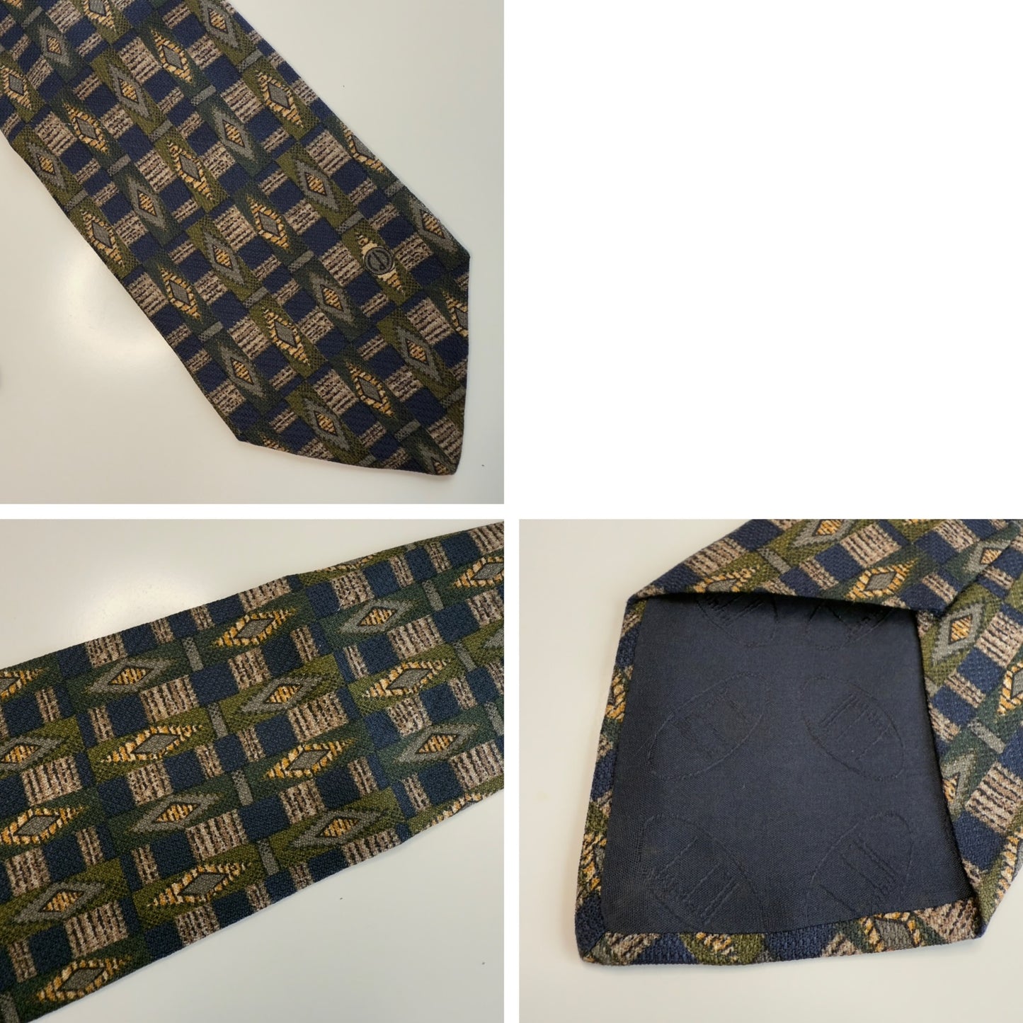 【7152】良品！ダンヒル　ネクタイ　ネイビー系