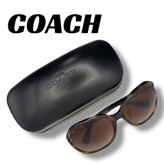 [85] Very good condition! Coach sunglasses, brown, C hardware, HC8145 
