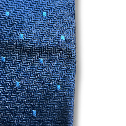 【8446】良品！ランセル　ネクタイ　ダークネイビー系　ドット柄