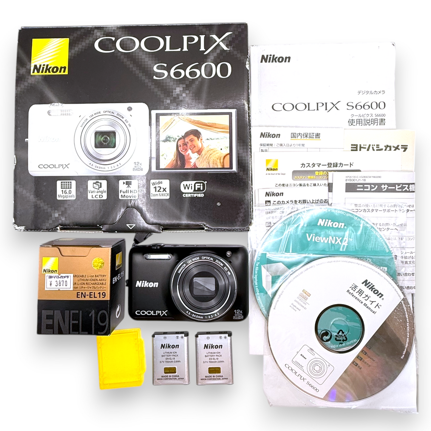 【160】Nikon　S6600　デジタルカメラ　ブラック系