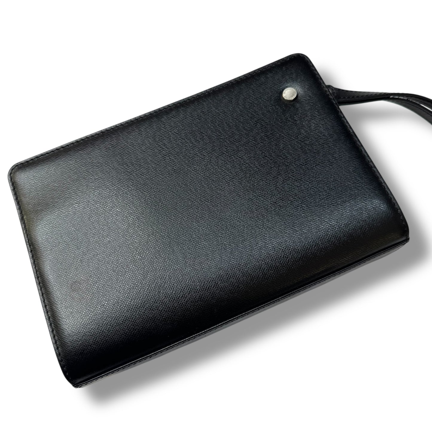 【美品】(1)バーバリー　セカンドバッグ　クラッチバッグ　サフィアーノ　黒