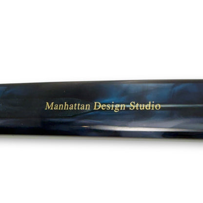 【207】良品！マンハッタンデザインスタジオ　メガネ　ブルー系