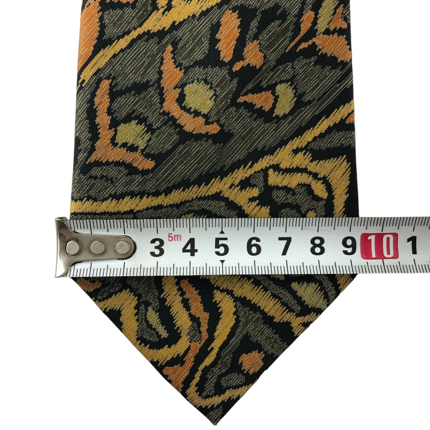 [6122] Good quality! Jim Thompson tie, all-over pattern, black base 