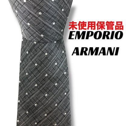 【7733】未使用保管品　エンポリオアルマーニ　ネクタイ シルバー系