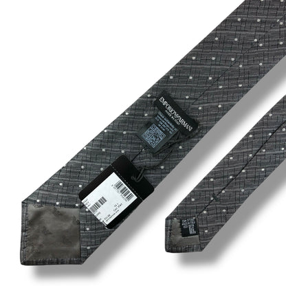 【7733】未使用保管品　エンポリオアルマーニ　ネクタイ シルバー系