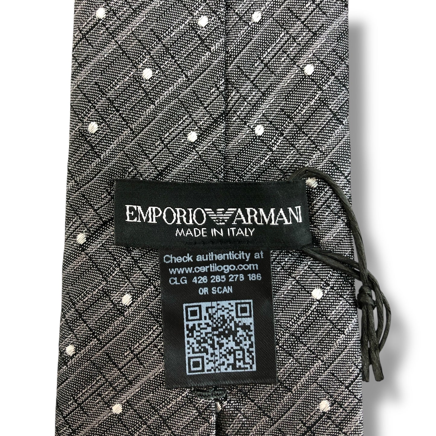 【7733】未使用保管品　エンポリオアルマーニ　ネクタイ シルバー系