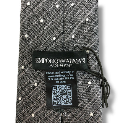 【7733】未使用保管品　エンポリオアルマーニ　ネクタイ シルバー系