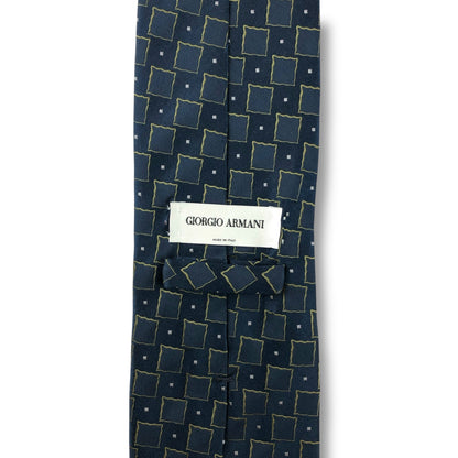 【7802】美品ー良品！アルマーニ　ネクタイ　ネイビー系