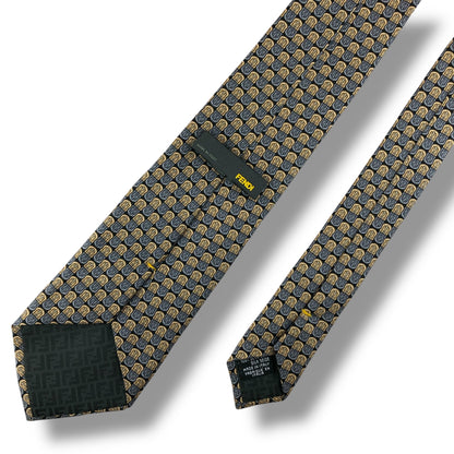 【7814】美品！フェンディ　ネクタイ　ブラック系