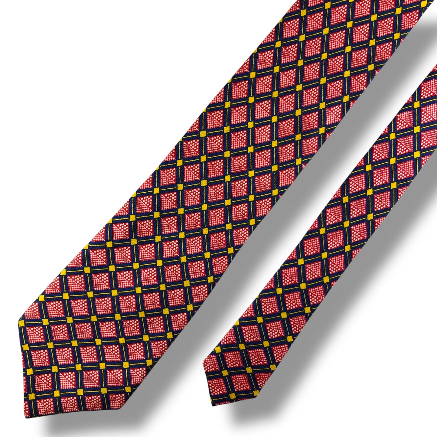 【7816】美品！イブサンローラン　ネクタイ　レッド系