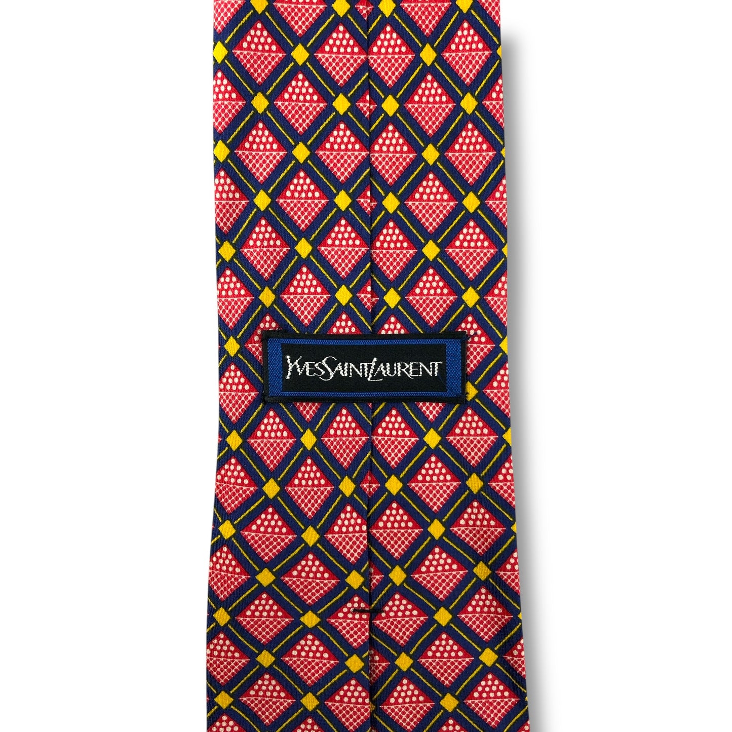 【7816】美品！イブサンローラン　ネクタイ　レッド系