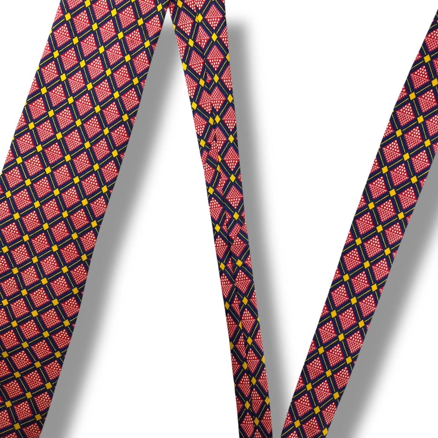 【7816】美品！イブサンローラン　ネクタイ　レッド系