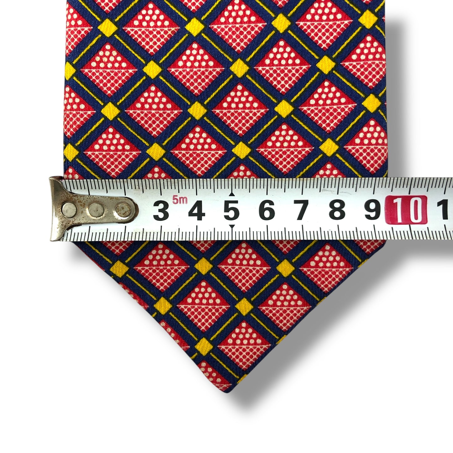 【7816】美品！イブサンローラン　ネクタイ　レッド系