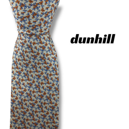 【7818】美品ー良品！ダンヒル　ネクタイ　オレンジ系