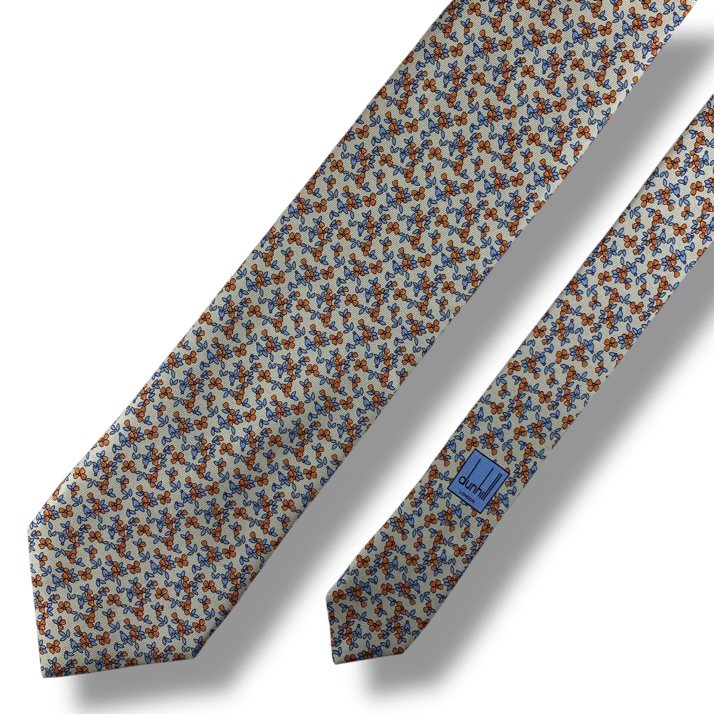 【7818】美品ー良品！ダンヒル　ネクタイ　オレンジ系