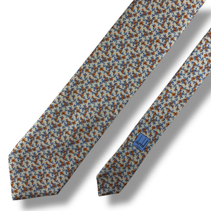 【7818】美品ー良品！ダンヒル　ネクタイ　オレンジ系