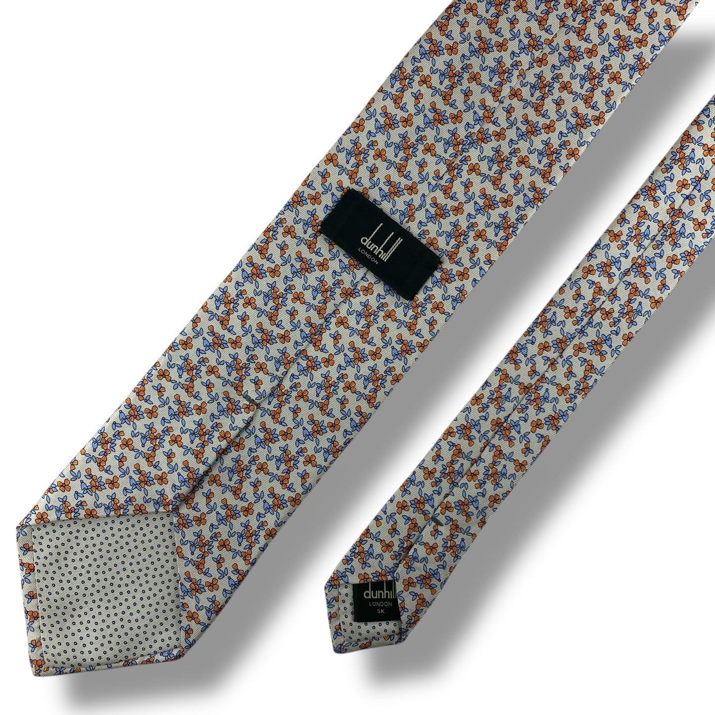 【7818】美品ー良品！ダンヒル　ネクタイ　オレンジ系