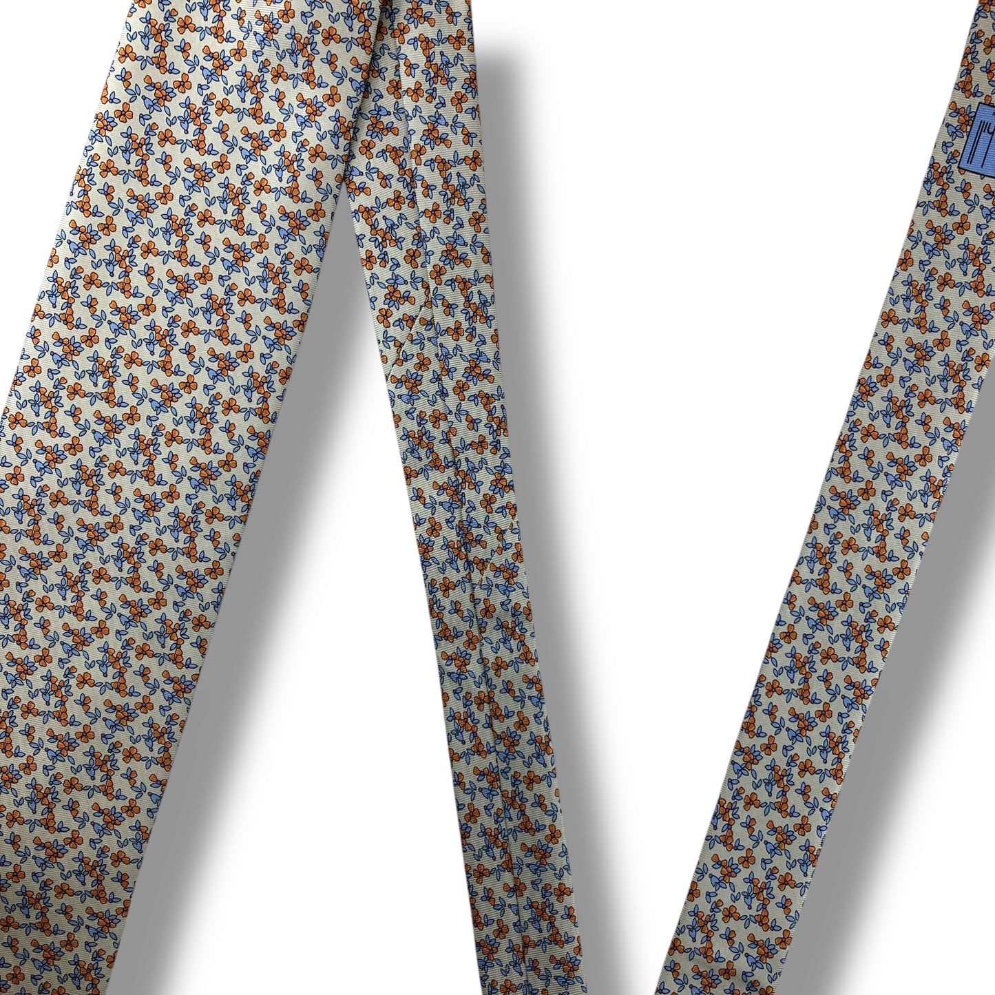 【7818】美品ー良品！ダンヒル　ネクタイ　オレンジ系