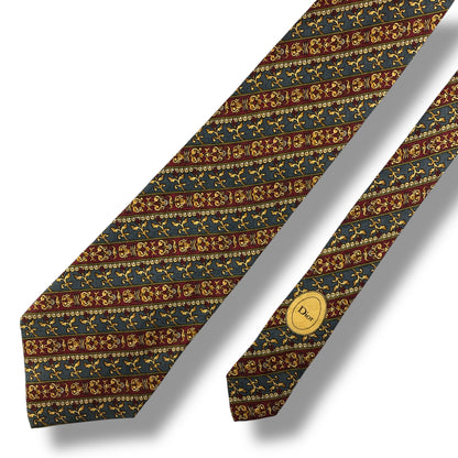 【7820】良品！ディオール　ネクタイ　グレー系