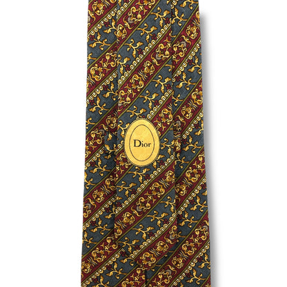 【7820】良品！ディオール　ネクタイ　グレー系