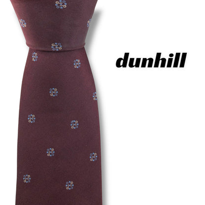 【7823】良品！ダンヒル　ネクタイ　バーガンディー系