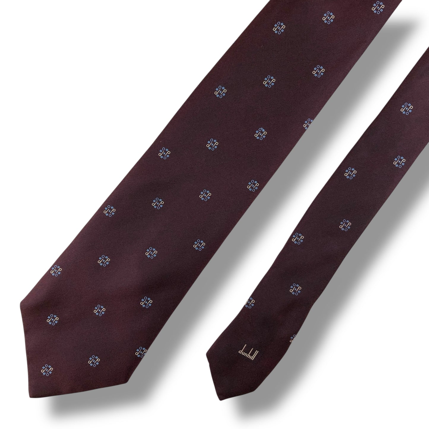 【7823】良品！ダンヒル　ネクタイ　バーガンディー系