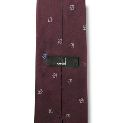 【7823】良品！ダンヒル　ネクタイ　バーガンディー系