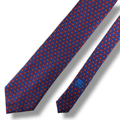 【7824】美品！ダンヒル　ネクタイ　ブルー系