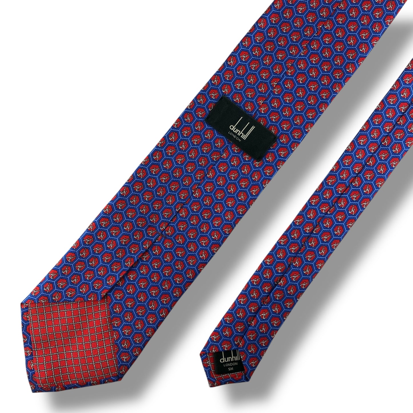 【7824】美品！ダンヒル　ネクタイ　ブルー系