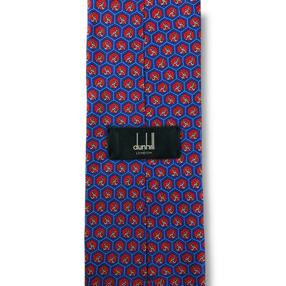 【7824】美品！ダンヒル　ネクタイ　ブルー系