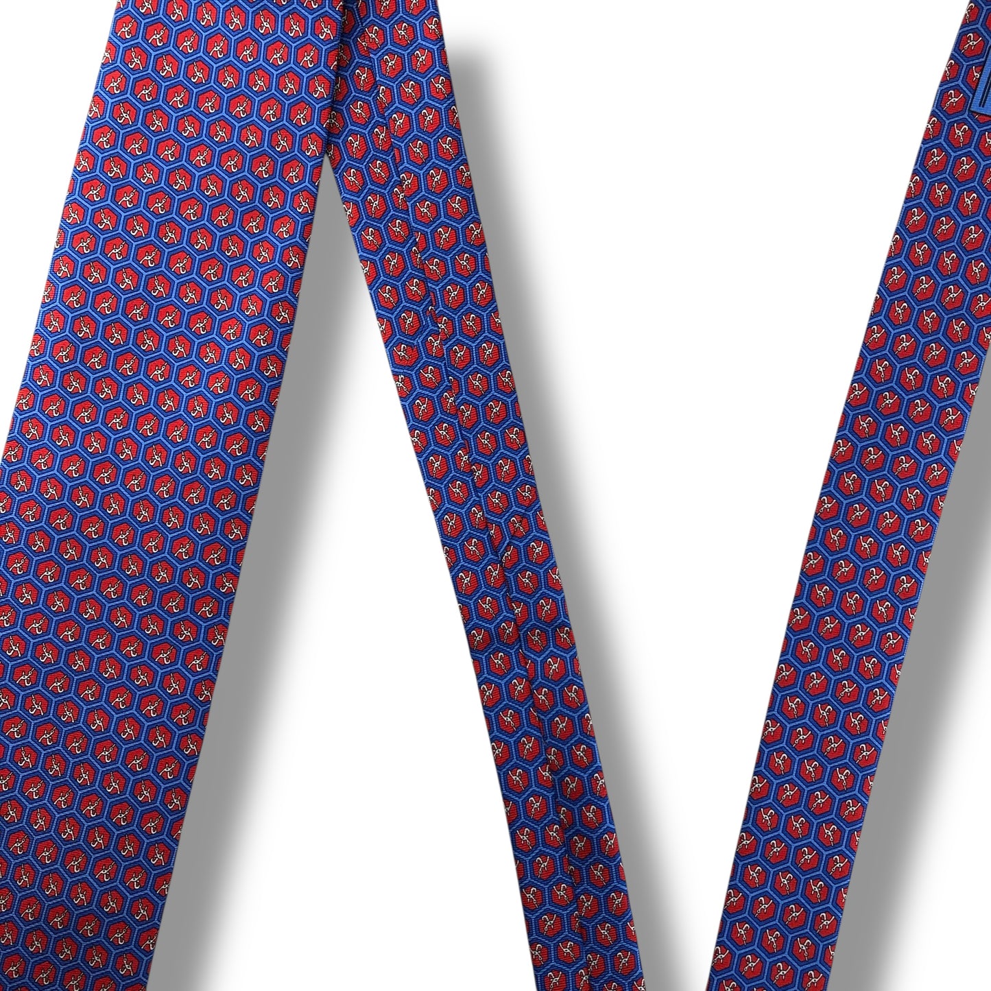 【7824】美品！ダンヒル　ネクタイ　ブルー系