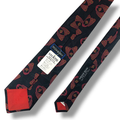 【8031】未使用保管品　イブサンローラン　ネクタイ　ブラック系