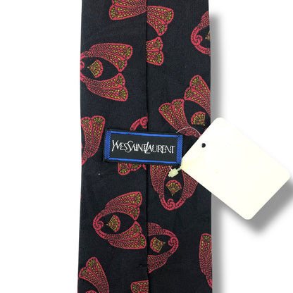 【8031】未使用保管品　イブサンローラン　ネクタイ　ブラック系