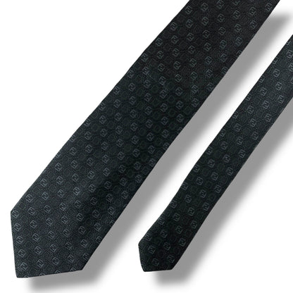 【8039】良品！フェンディ　ネクタイ　ダークシルバー系