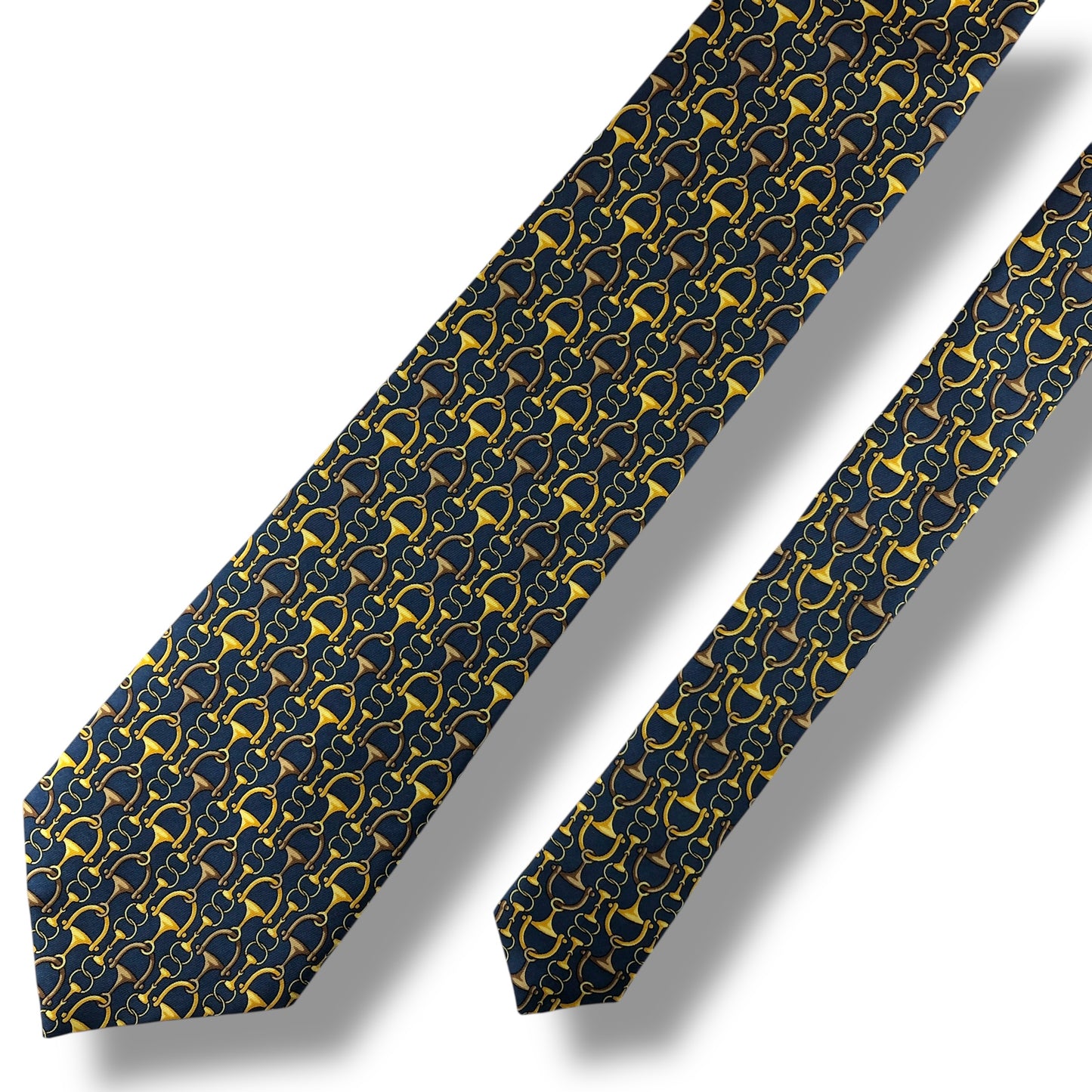 【8040】美品！フェンディ　ネクタイ　ネイビー系