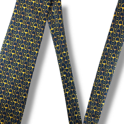 【8040】美品！フェンディ　ネクタイ　ネイビー系