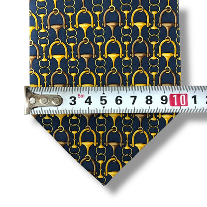 【8040】美品！フェンディ　ネクタイ　ネイビー系