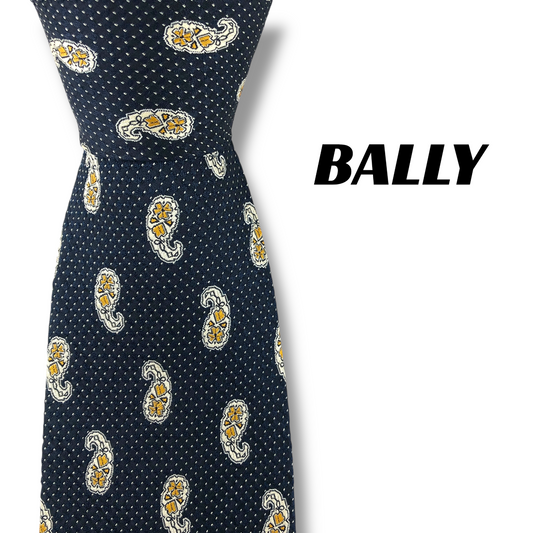 【8043】美品ー良品！バリー　ネクタイ　ダークネイビー系