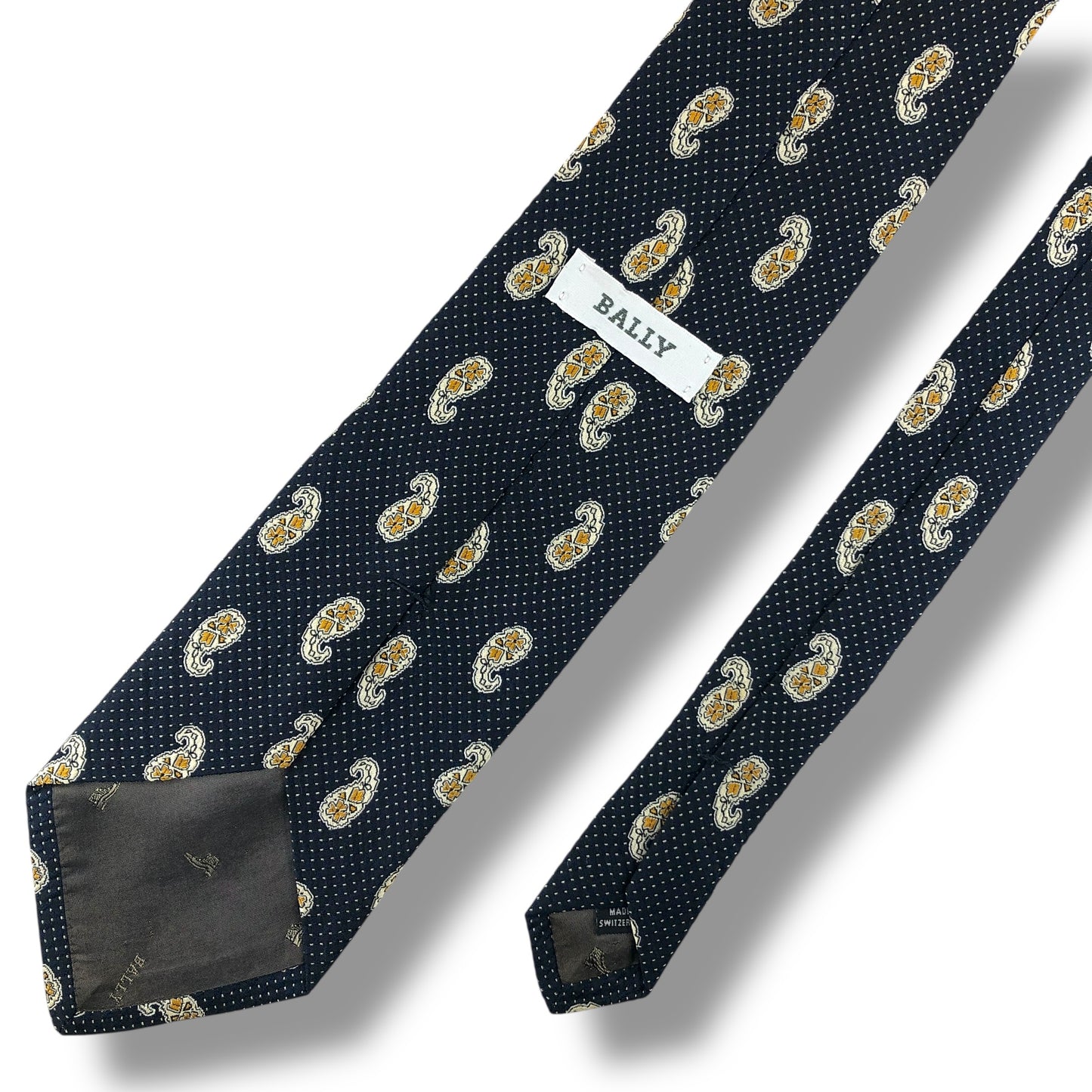 【8043】美品ー良品！バリー　ネクタイ　ダークネイビー系