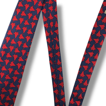 【8053】美品！セリーヌ　ネクタイ　ネイビー系