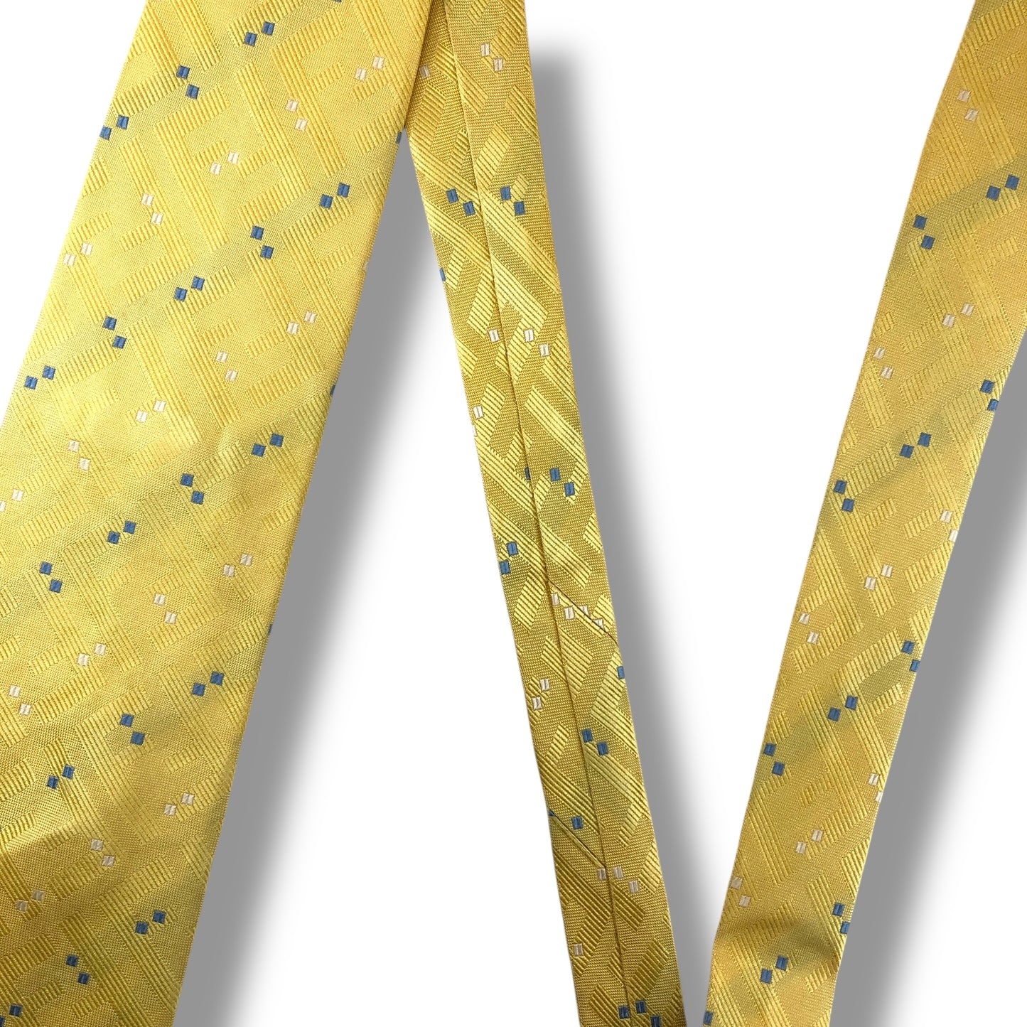 【8060】良品！フェンディ　ネクタイ　イエロー系　FF柄