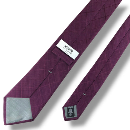 【8071】良品！アルマーニコレツィオーニ　ネクタイ　パープル系