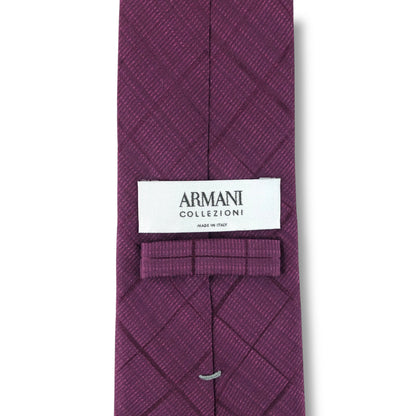 【8071】良品！アルマーニコレツィオーニ　ネクタイ　パープル系