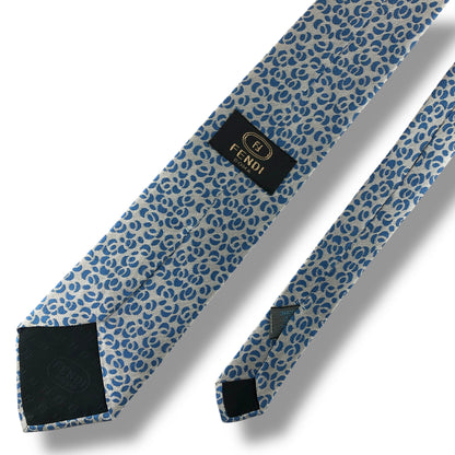 【8072】良品！フェンディ　ネクタイ　水色系