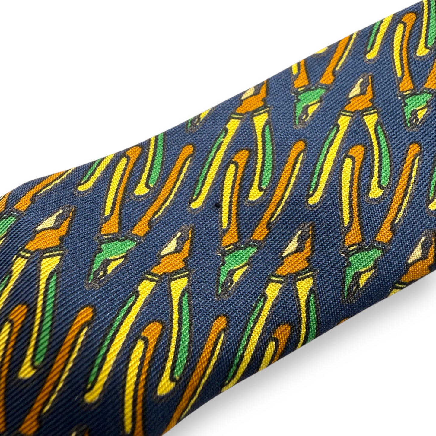 【7720】良品！ピエールバルマン　ネクタイ　ネイビー系　ペンチ柄系