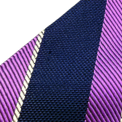 【7699】美品ー良品！トミーヒルフィガー　ネクタイ　パープル系　ストライプ柄