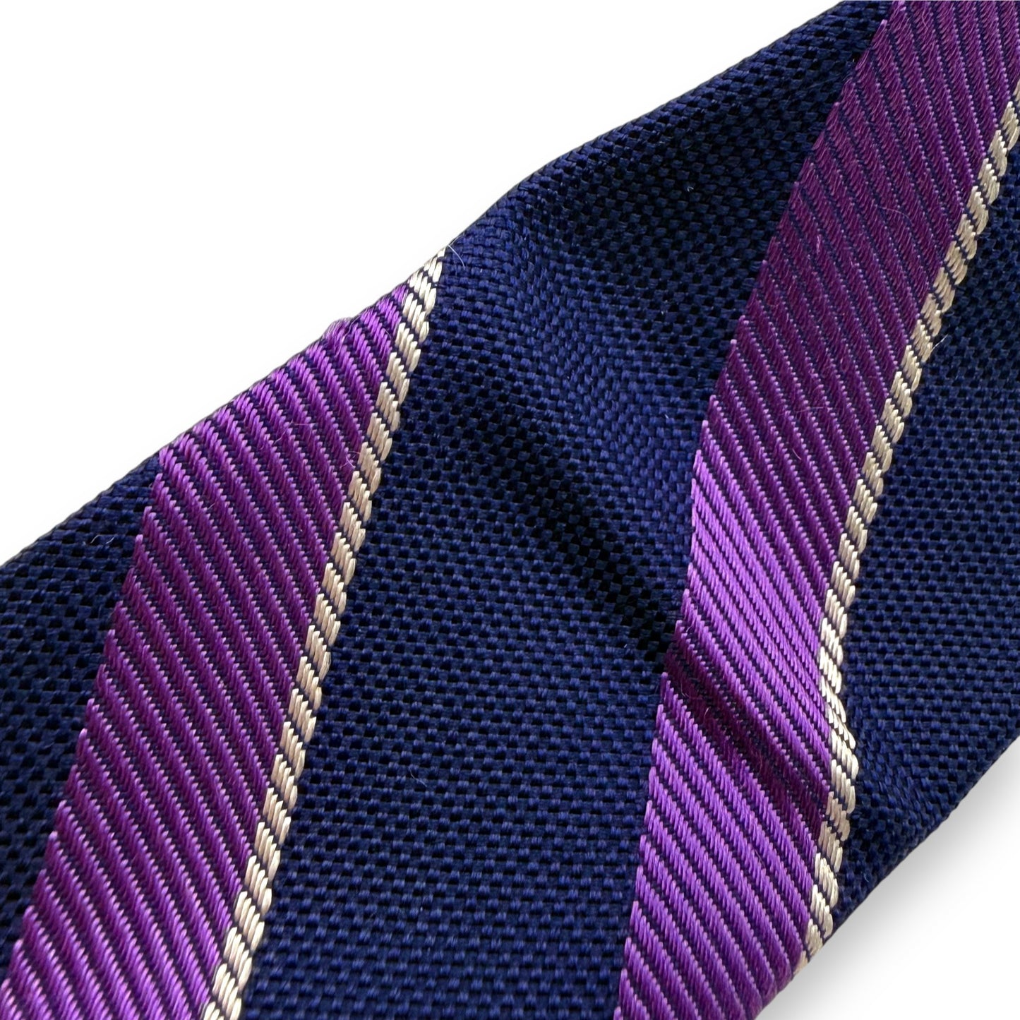 【7699】美品ー良品！トミーヒルフィガー　ネクタイ　パープル系　ストライプ柄