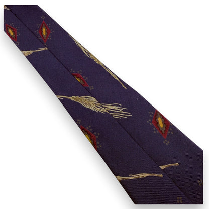 【7696】良品！シャネル　ネクタイ　ダークネイビー系